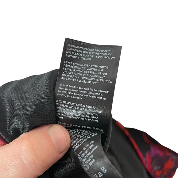 NWOT Bebe Y2K Larissa Cut Out Floral Mini Dress in Pink/Purple Size S - Picture 15 of 17